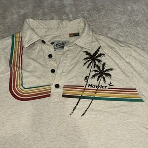 Howler Bros Rookery Polo Shirt Mens Size Medium Beach Retro Surf Boardwear